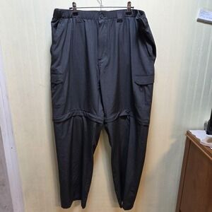 Reel Legends Pants Mens 2XL 38x30 Gray Convertible Fishing Hiking Pockets